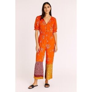 The Morgan Factory Upcycled One Of A Kind Wide Leg Floral Bohemian Jumpsuit